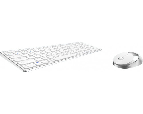 Rapoo White bezprzewodowy zestaw biurkowy wielomodeowy QWERTZ