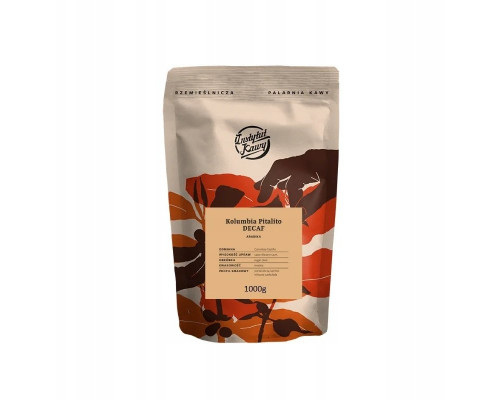 Instytut Kawy Kolumbia Pitalito Decaf Espresso - kawa bezkofeinowa 1kg