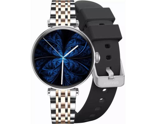 Smartwatch Gravity Smartwatch Srebrno-różowe gold czarne 2 Paski GT26-5