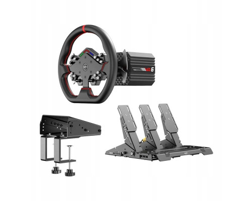 PXN VD6 Bundle DP gaming set - VD6 base + WDS R2 steering wheel + pedals + Z9 clamp