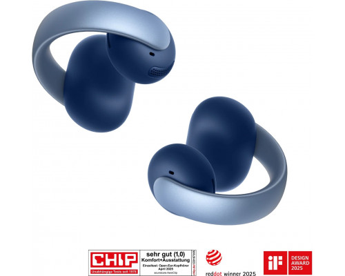 Anker Soundcore AeroClip blue Open-Ear Clip-Earbuds Hi-Res Sound LDAC NC IP55 wspierane rozmowy