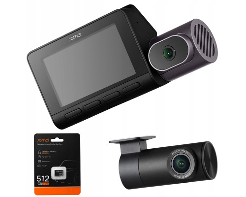 70mai 4K T800 + kamera rear RC41 4K HDR + SD 512GB