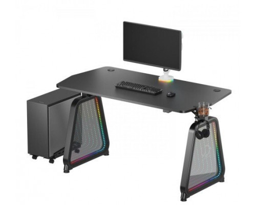 Gaming galds Ultradesk Gaming galds QUEST, 140x70cm, 72-120cm, czarny-czarny