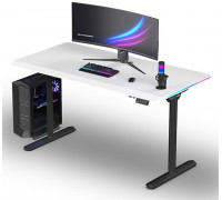 Gaming galds Ultradesk Gaming galds dla gracza QUEST, 140x70cm, 72-120cm, czarno-biały