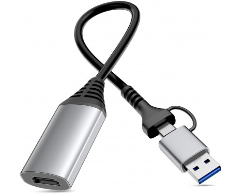 Equip zewnętrzna karta graficzna usb 1920 x 1080 px Szary