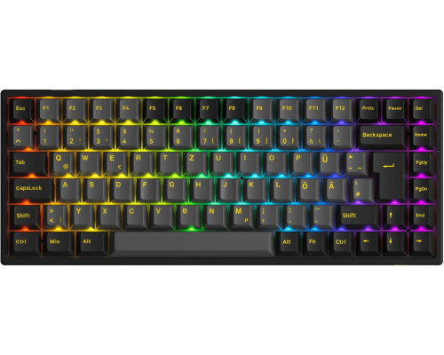 Akko AKKO Black & Gold 3084B Plus Gaming , RGB – V3 Cream Blue Pro Switches, ISO DE, czarny & złoty