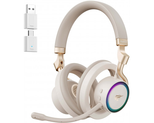 Havit Fuxi-H8 - bezprzewodowe słuchawki gaming (złote)