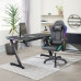 Gaming galds gamingowe Cobra CRF4576RGB Black, LED RGB, 120 cm