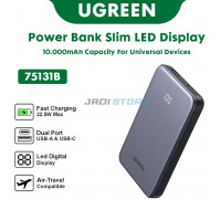 10000mAh UGREEN PB507 20W PD USB + USB-C (gray)