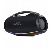 Sven Portable speaker SVEN PS-990, black, power output 180W (RMS), TWS, Bluetooth, RGB backlight, Wodoodporny (IPx7), USB, Lithium battery, Baterija life – aż 16 hours