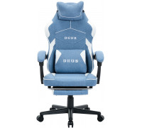 with footrest DEUS Edge Light Blue, Fabric