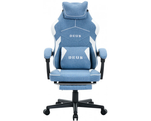 with footrest DEUS Edge Light Blue, Fabric