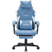 with footrest DEUS Edge Light Blue, Fabric