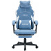with footrest DEUS Edge Light Blue, Fabric