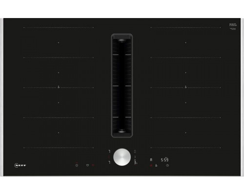 Neff Neff V68TTX4L0, płyta  z okapem, 80 cm, czarna, ramka stalowa
