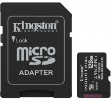 SD  Kingston Kingston Industrial microSDHC 128GB Class 10 A1 pSLC + SD Adapter