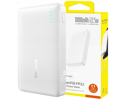 Baseus Baseus EnerFill FP21 10000mAh 22.5W USB-A - USB-C - biały