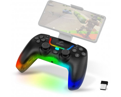 Pad Evolveo EVOLVEO Ptero2, bezwire i wire gamepad do PC, PS3/4/5, iOS, Android, Switch, black