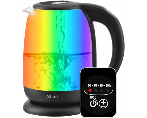 Zilan ZILAN ZLN 3956 elektryczna czajnik 2200 W 1 7 l kontrola temperatury oświetlenie LED szklana k ZLN 3956 (8682744801130)