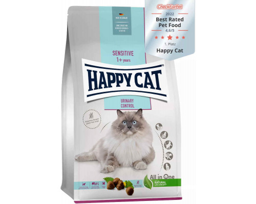 Happy Cat Sensitive Urinary Control, sucha karma, dla kota, 300 g