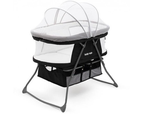Baby Mix Foldable cot-kołyska DreamyNest czarne
