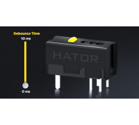 Hator HATOR Quasar 3 Ultima 8K Wireless Gaming Po prawej stronie RF Wireless + Bluetooth + USB Type-C Optyczny 30000 DPI