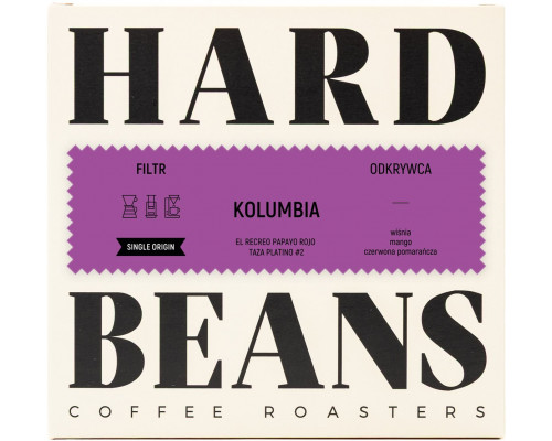 Hard Beans Hard Beans - kawa ziarnista Kolumbia El Recreo Papayo Rojo Taza Platino #2 Filter 250 g