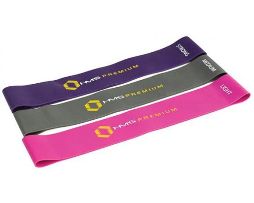 HMS Mini Band GU04 Pro Set dažādu pretestības līmeņu komplekts daudzkrāsains 3 gab.