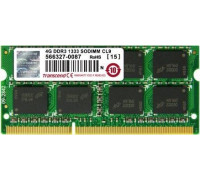 Transcend JetRam, SODIMM, DDR3, 4 GB, 1333 MHz, CL9 (JM1333KSN4G)