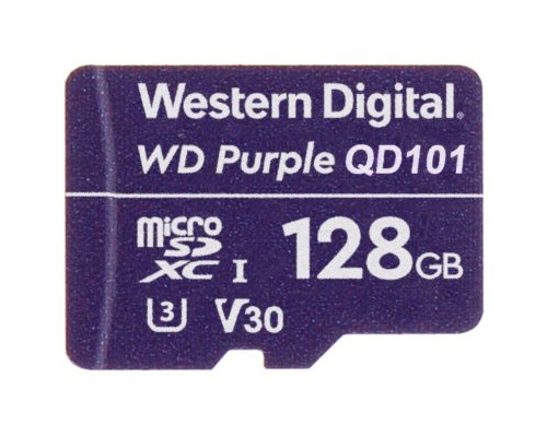 SD  WD Purple MicroSDXC 128 GB Class 10 UHS-I/U3 V30 (WDD128G1P0A)
