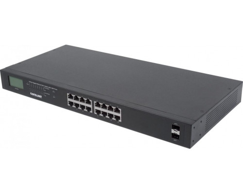 Switch Intellinet Network Solutions Gigabit 16x RJ45, POE+, 2x SFP, LCD, Rack 19 (561259)
