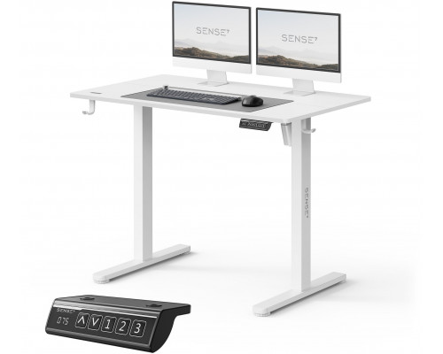 Gaming galds SENSE7 NOJO LIGHT White 100 cm x 60 cm