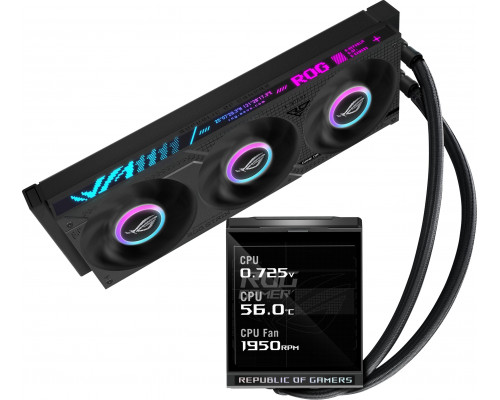Asus ASUS ROG Strix LC IV 360 ARGB LCD Procesor Zestaw do chłodzenia płynami 12 cm Black (90RC01M1-B0EAY0)