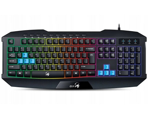 Genius GX  Scorpion K215/  przewodowa/ podświetlana/ USB/ Copilot/ Black/ CZ+SK layout (31310474118)