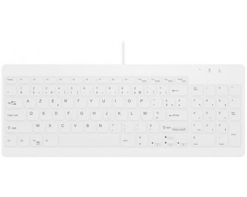 Contour ACTIVE KEY Hygiene Compact Ultraflat Keyboard with (AK-C7012F-UVS-W/FR)