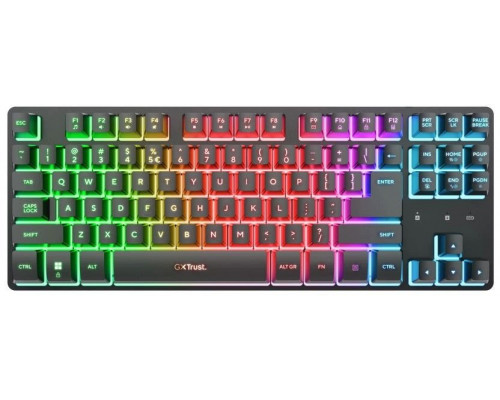 Trust  GXT 831 Thado TKL, Bezprzewodowa, Black, US (26169)