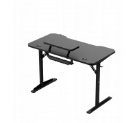 Gaming galds Costway Komputerowe z półką Leader 5.1 Black 115 cm (MA-LEADER 5.1 BLACK)