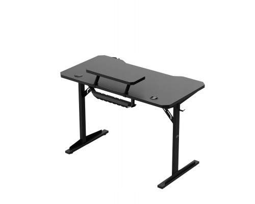 Gaming galds Costway Komputerowe z półką Leader 5.1 Black 115 cm (MA-LEADER 5.1 BLACK)