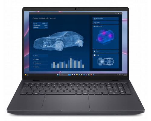 Laptop Dell Pro Max 16 MC16255 Copilot+ PC AMD Ryzen AI 7 Pro Pro 350 Mobilna stacja robocza 40,6 cm (16") Full HD+ 32 GB LPDDR5x-SDRAM 1 TB SSD NVIDIA RTX Pro 1000 Blackwell Wi-Fi 7 (802.11be) Windows 11 Pro Black UK międzynarodowy (BTO608_MC16255_