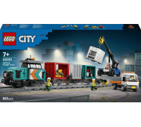 LEGO City Portowy pociąg towarowy, dźwig i ciężarówka (60509)