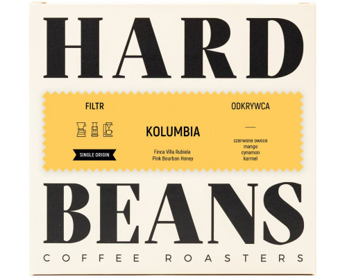 Hard Beans - kawa ziarnista Kolumbia Finca Villa Rubiela Pink Bourbon Honey Filter 250 g (2101015620)