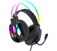 Wozinsky Gamingowe WSG-1118 przewodowe z mikrofonem i podświetleniem RGB - czarne (5907769388248)