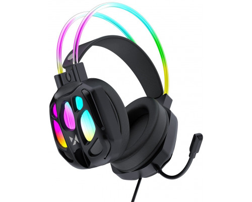 Wozinsky Gamingowe WSG-1118 przewodowe z mikrofonem i podświetleniem RGB - czarne (5907769388248)