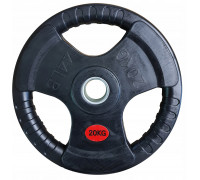 Kubisport Plate Ciężar Olympice Gumowe z Uchwytami 50mm 20kg