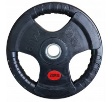 Kubisport Plate Ciężar Olympice Gumowe z Uchwytami 50mm 20kg