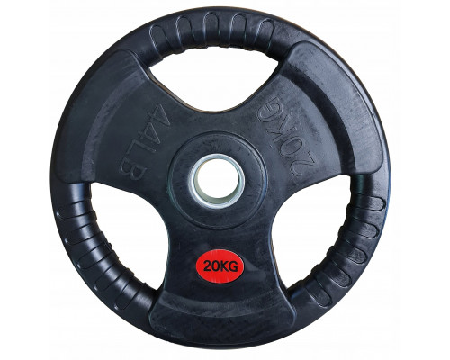 Kubisport Plate Ciężar Olympice Gumowe z Uchwytami 50mm 20kg