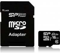 SD  Silicon Power Elite MicroSDHC 16 GB Class 10 UHS-I  (SP016GBSTHBU1V10-SP)