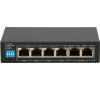 Switch ExtraLink EXTRALINK EUROS V2 Switch 6x10/100Mbps; 2xUplink; Ports 1-4 PoE 802.3AF/AT 60W
