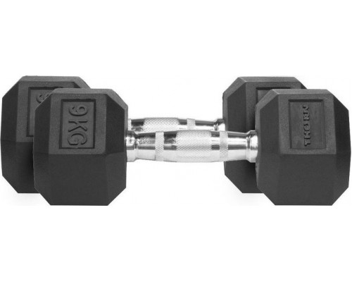 Thorn+Fit ‎‎Dumbbells Hex chrome plated 2 x 9 kg