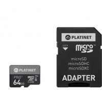 SD  Platinet Pro MicroSDXC 64 GB Class 10 U3 A1 V30 (PMMSDX64UIII)
